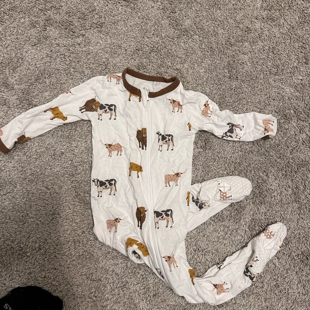 Kyte Baby Farm Animal Print 6-12 M Sleeper
